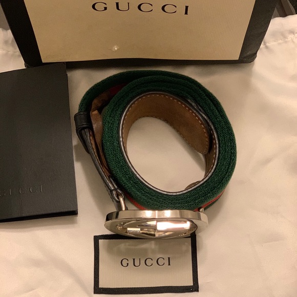 GUCCI web belt with G buckle - Picture 3 of 9